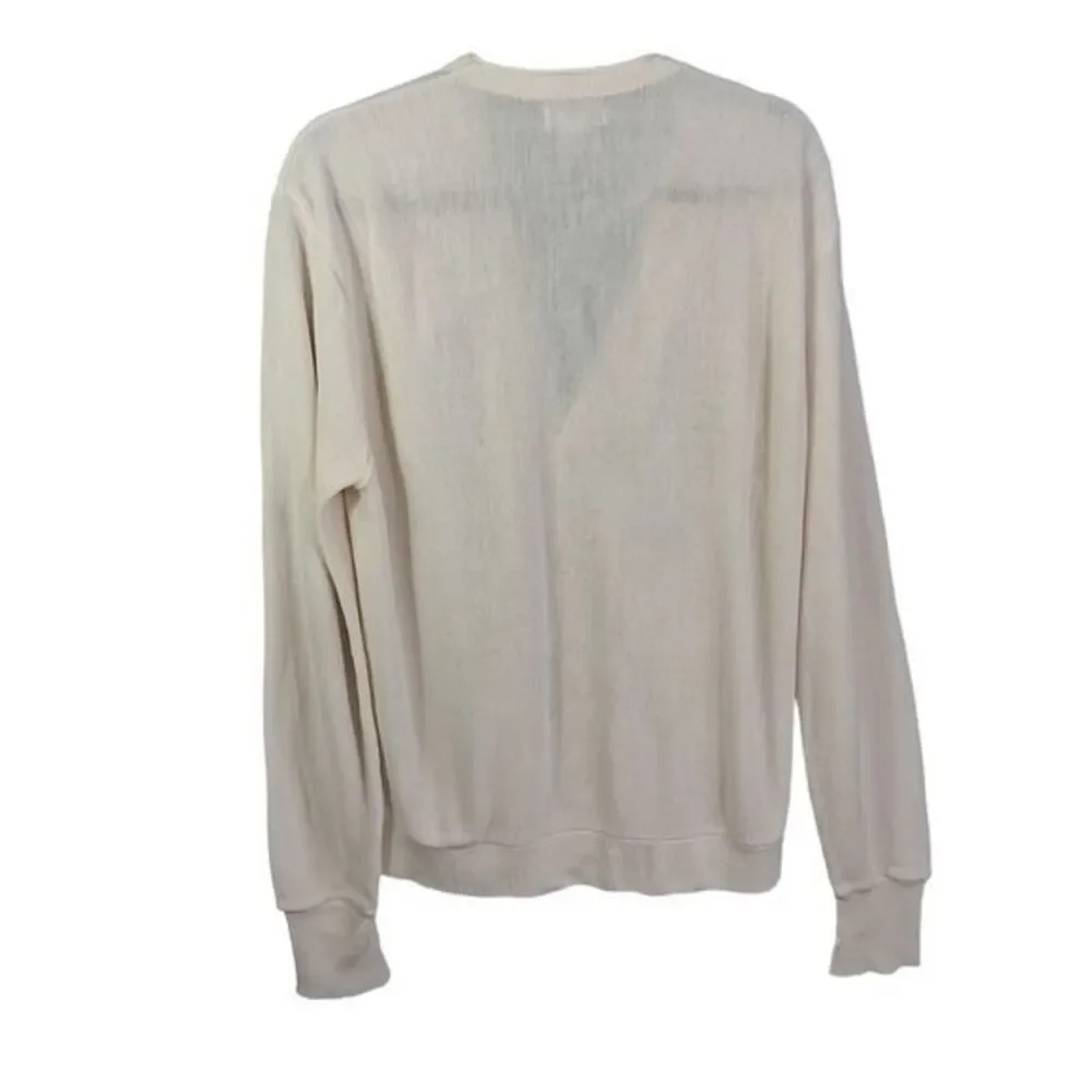 Vintage Izod Cardigan Sweater Men's‎ Large Cream Embroidered Logo 90s USA